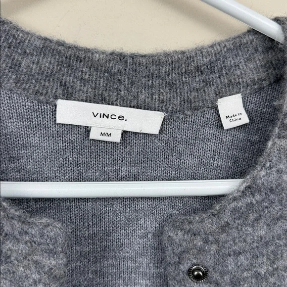 Vince grey Textured Soft Sculpted Car Coat medium - Picture 10 of 16